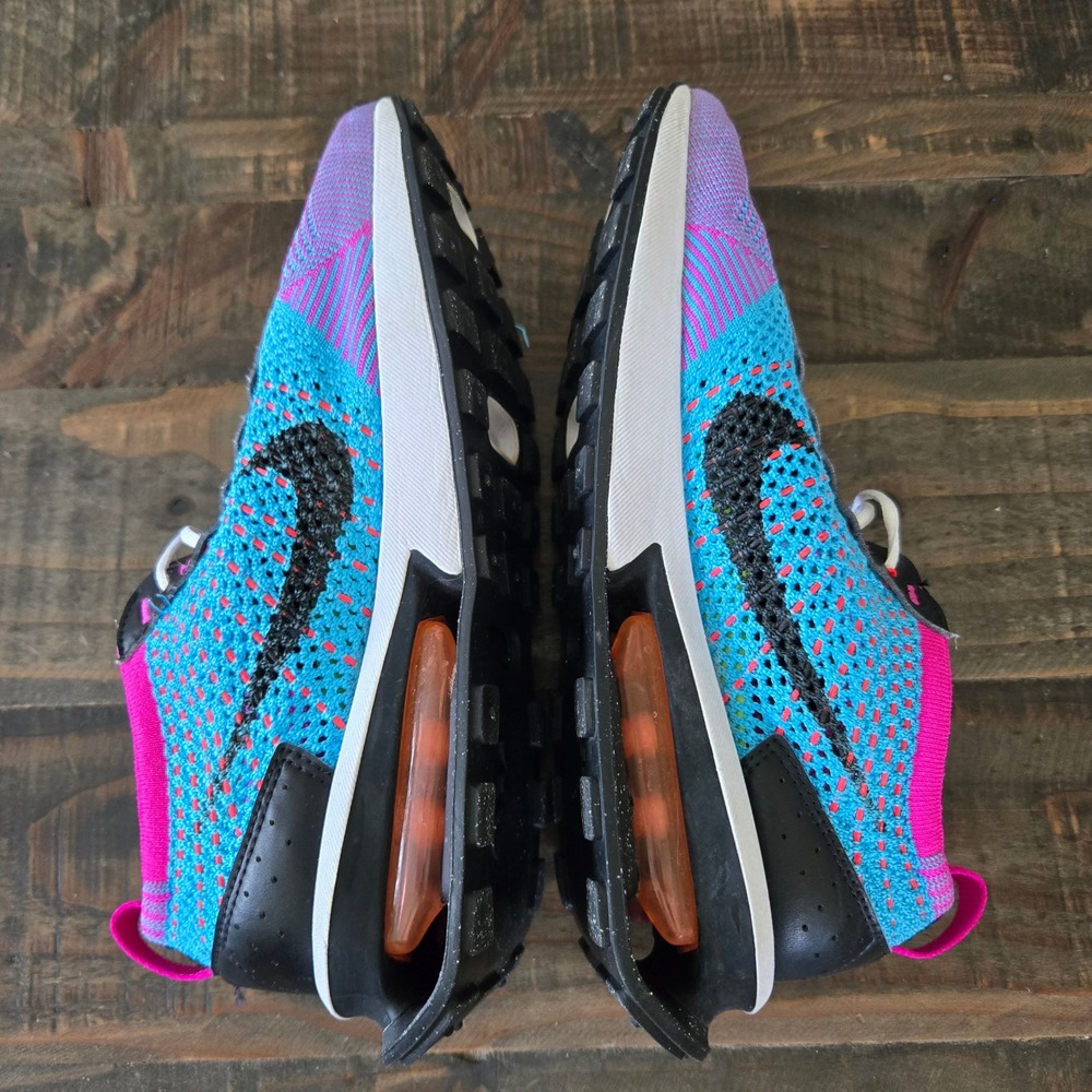 Nike Air Max Flyknit Racer Womens 7.5 Fuchsia Blue Sneaker, Neon Cybercore Y2K - Picture 8 of 8